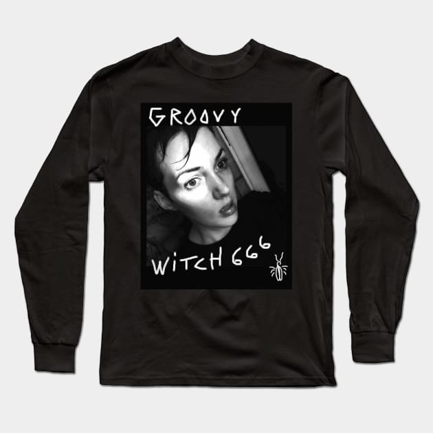 Groovy Witch 666 Long Sleeve T-Shirt by Groovy Ghoul